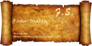 Fodor Stella névjegykártya