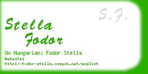 stella fodor business card